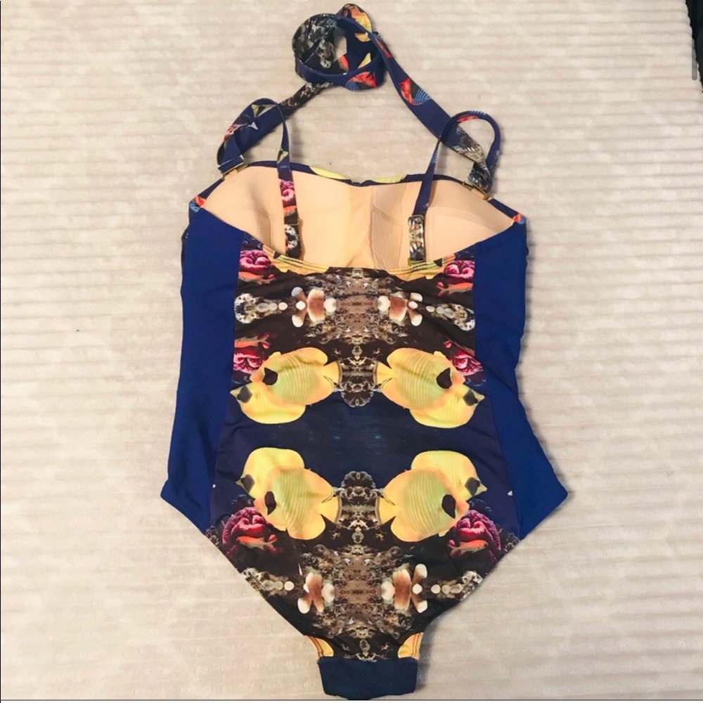 ModCloth High Dive Vintage Pin Up Tropical Swim 1X - Picture 2 of 6
